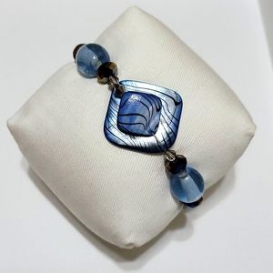 Blue Artisan Bead bracelet